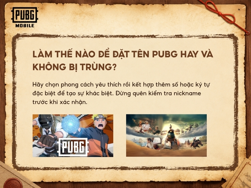 Làm thế nào để đặt tên PUBG hay và không bị trùng? 