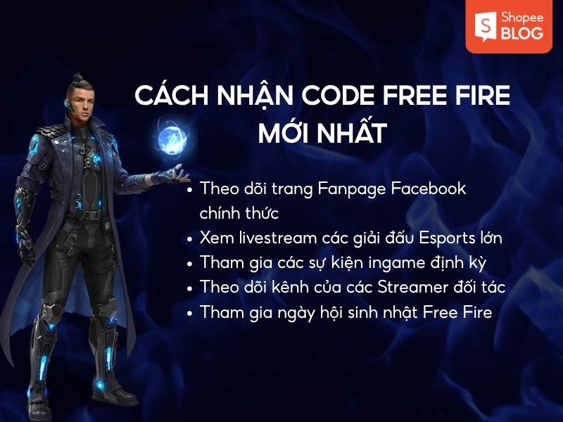 Cách nhận code free fire