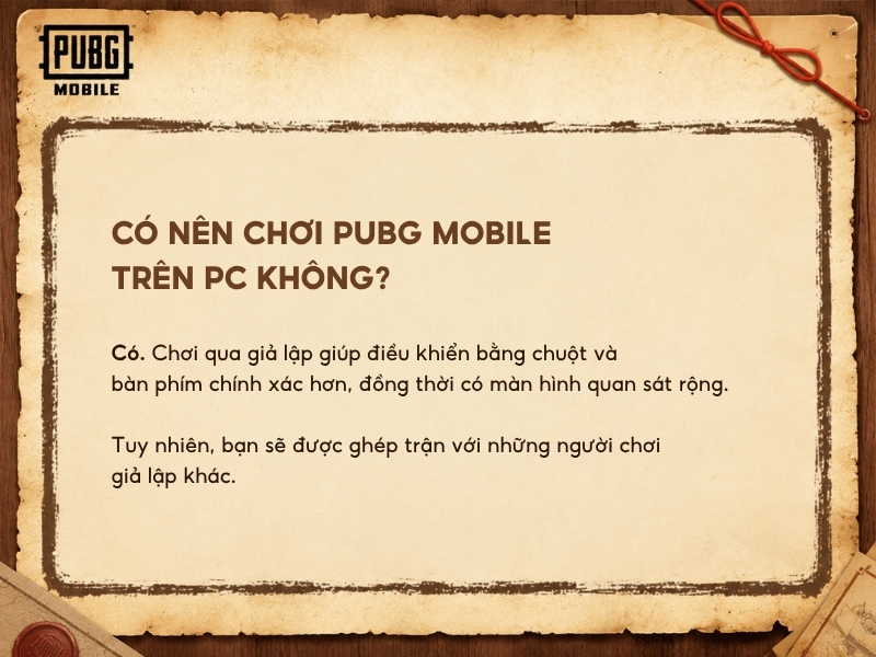 Có nên chơi PUBG Mobile trên PC không?