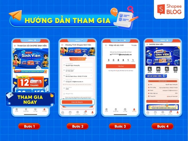 Cách đăng ký Shopee Sinh Viên