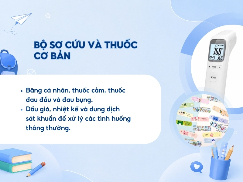 Bộ sơ cứu và thuốc cơ bản