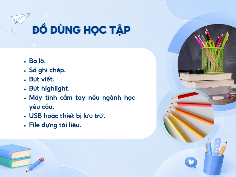 Đồ dùng học tập.
