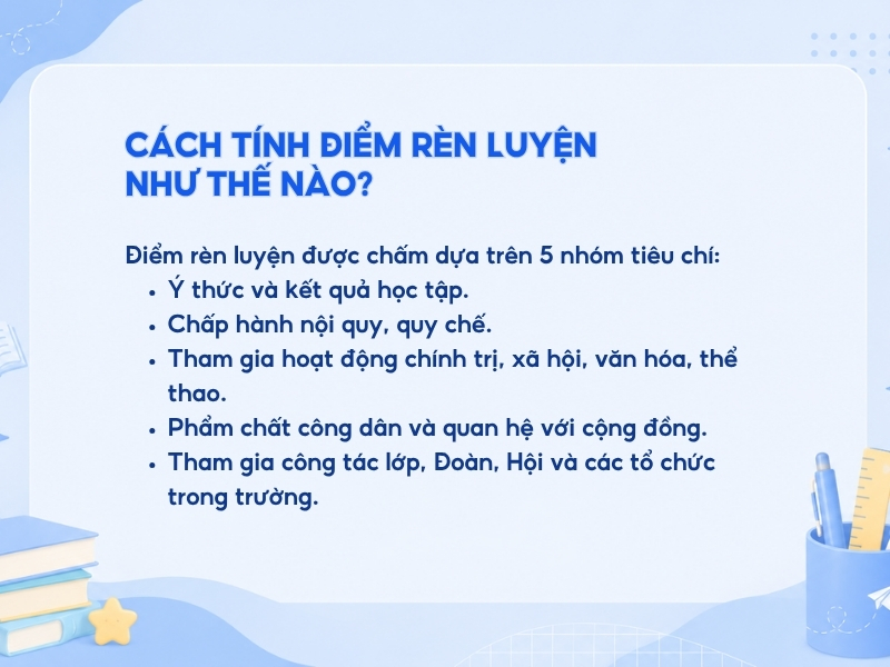 Cách tính điểm rèn luyện như thế nào? 