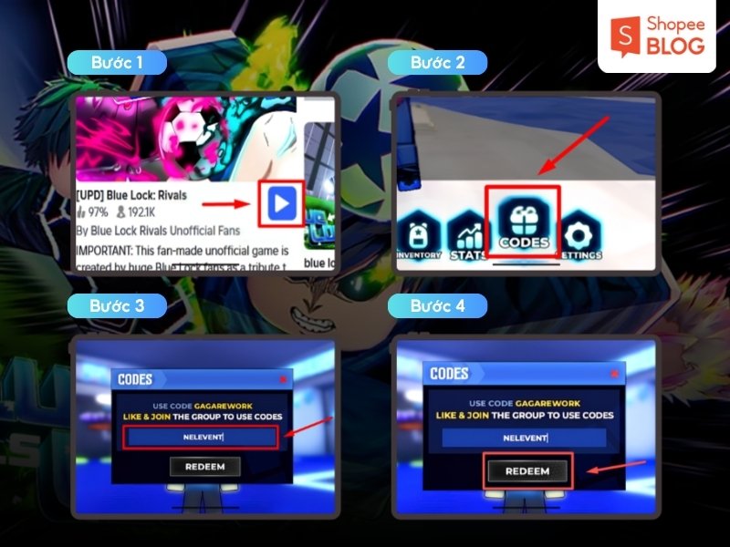 Cách nhập code Blue Lock Rivals