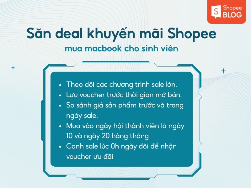săn sale MacBook cho sinh viên