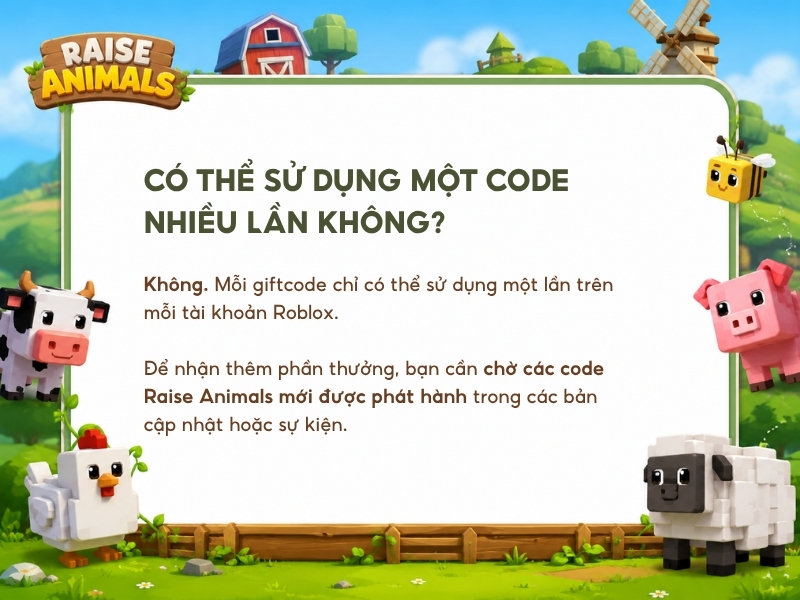 Có thể sử dụng một code nhiều lần không?
