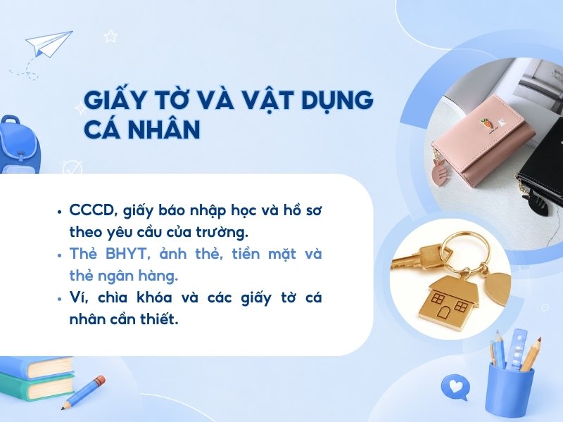 Giấy tờ và vật dụng cá nhân