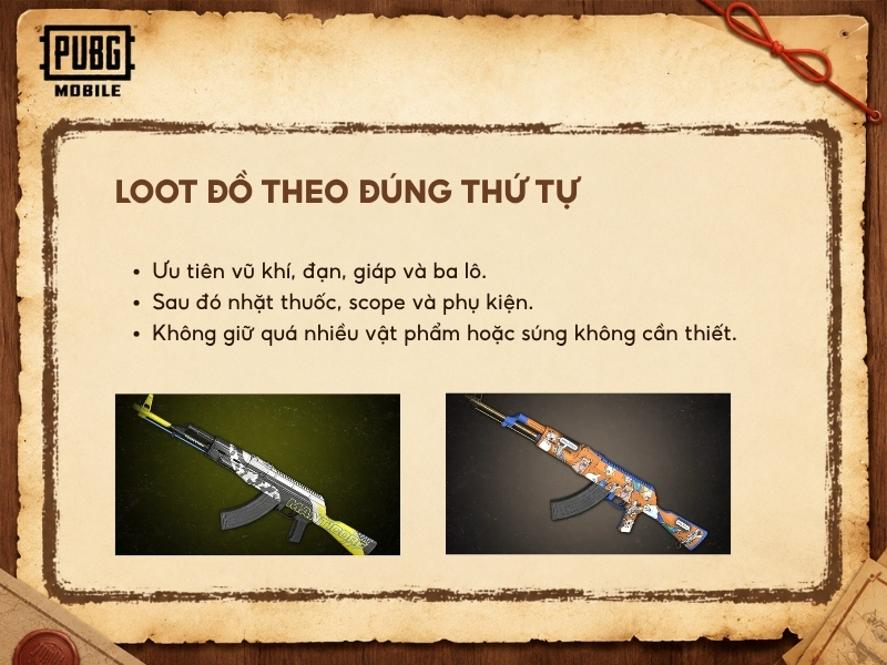 Loot đồ theo đúng thứ tự