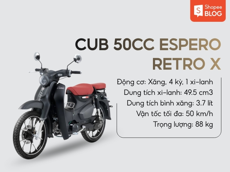 Xe Espero Retro X 50cc