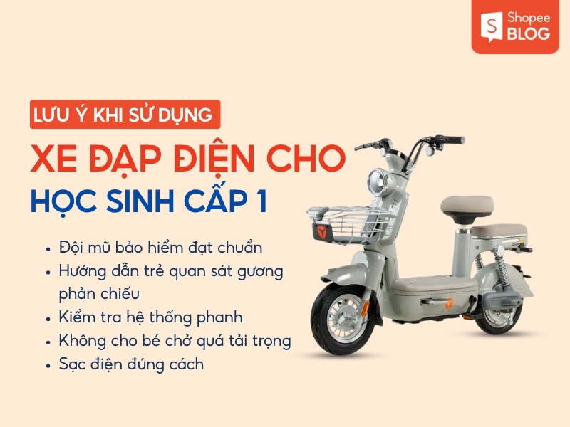 lưu ý khi sử dụng xe đạp điện cho học sinh cấp 1