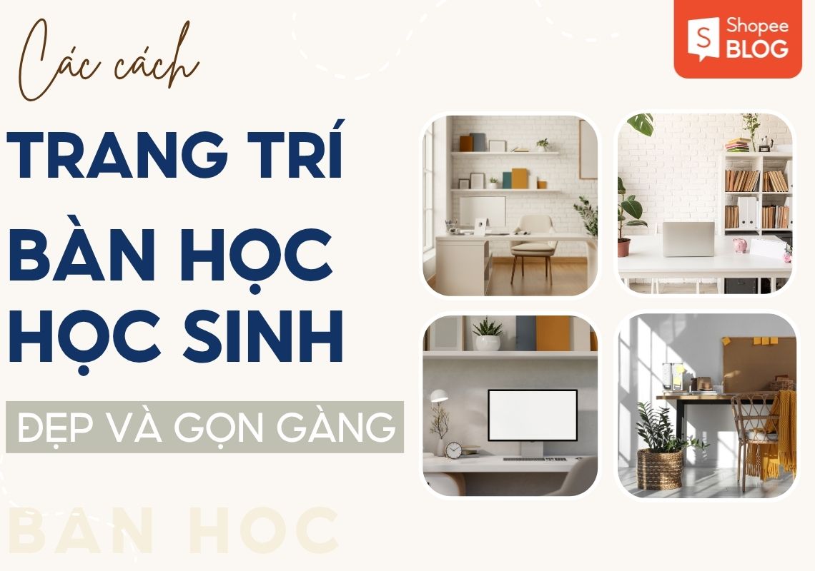 cách trang trí bàn học