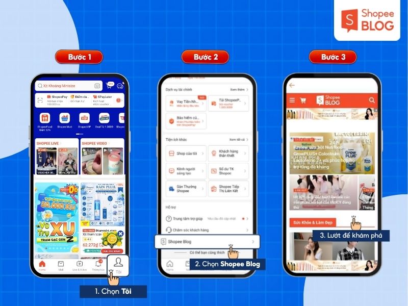Cách truy cập vào Shopee Blog trong Shopee