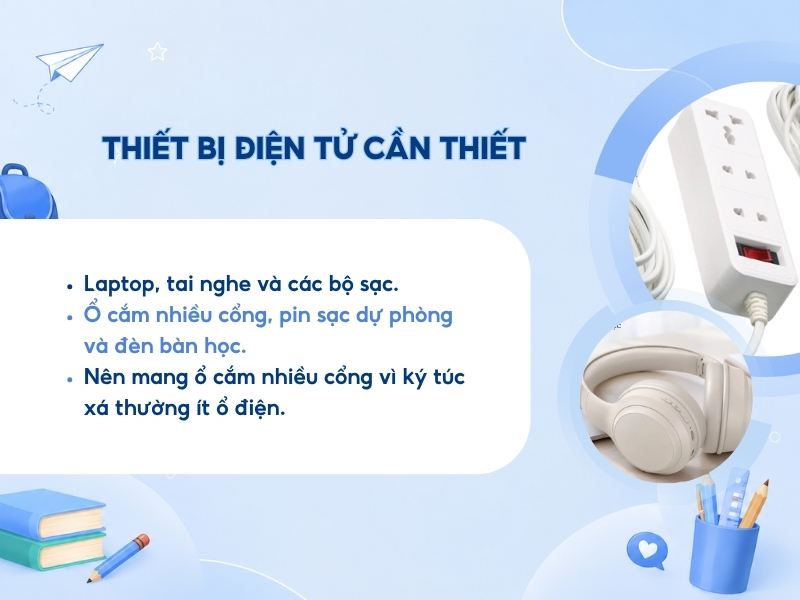 Thiết bị điện tử cần thiết.