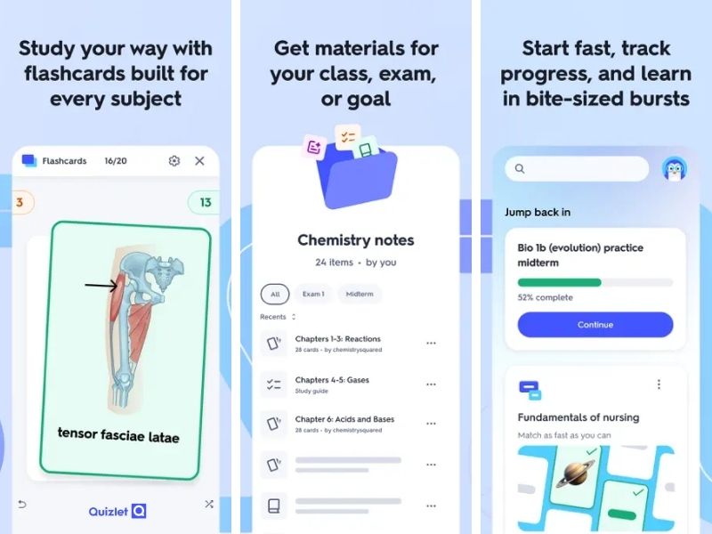 App học tiếng Anh Quizlet