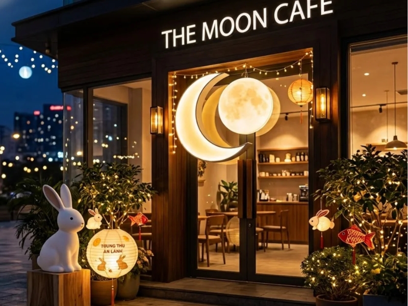 trang trí cho quán cà phê theo phong cách hiện đại