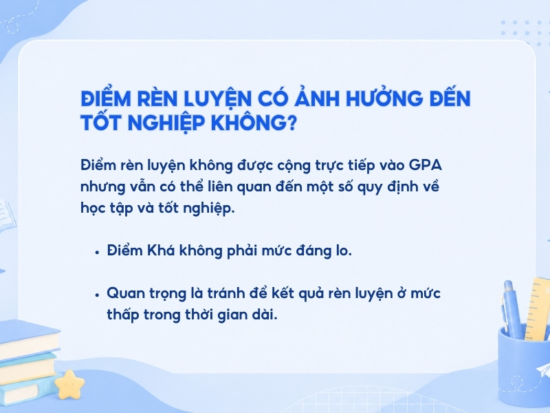 Điểm rèn luyện có ảnh hưởng đến tốt nghiệp không?