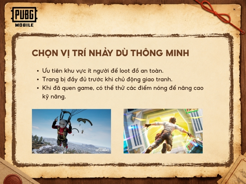 Chọn vị trí nhảy dù thông minh