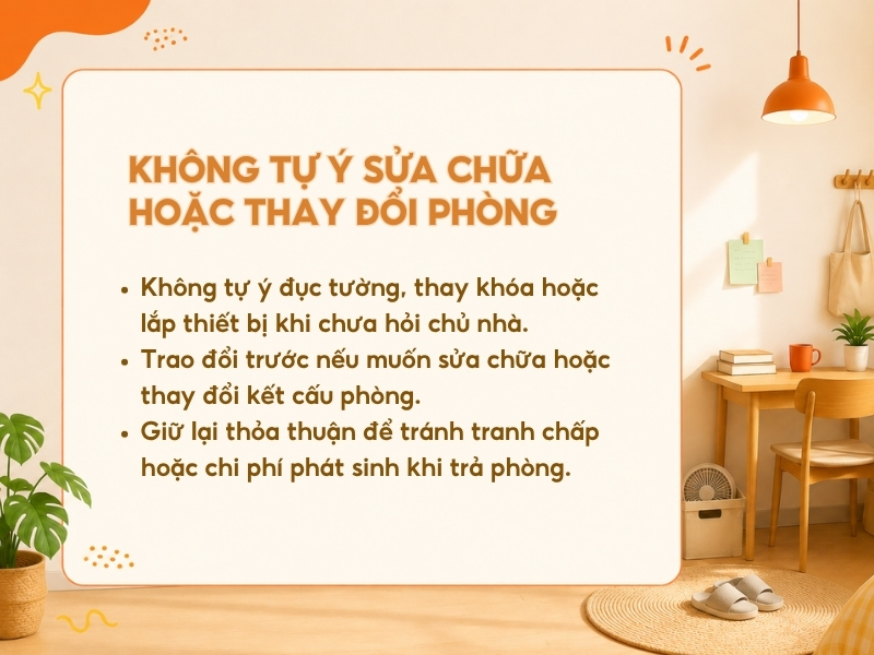 Những điều cần lưu ý khi ở trọ ngoài các kiêng kỵ. 