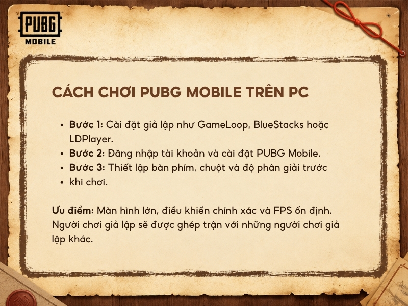 Cách chơi PUBG Mobile trên PC