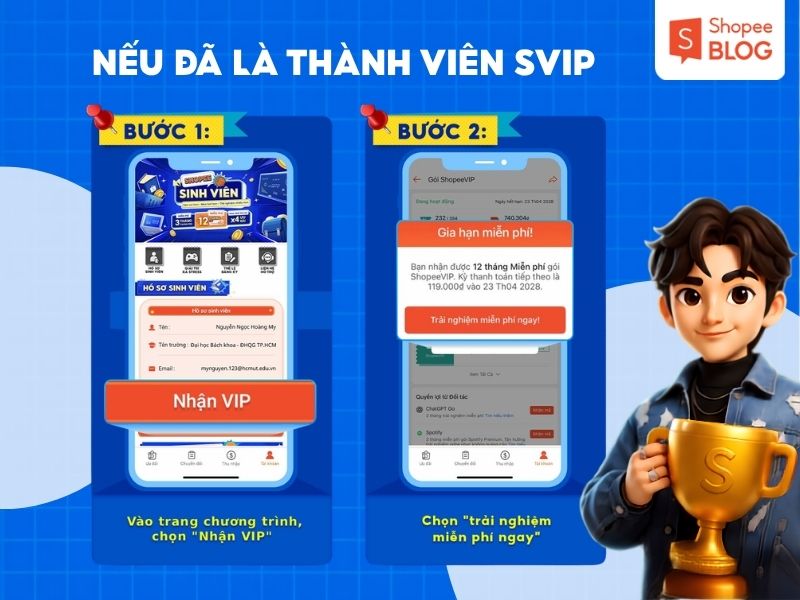 Cách kích hoạt nếu bạn đã là thành viên SVIP