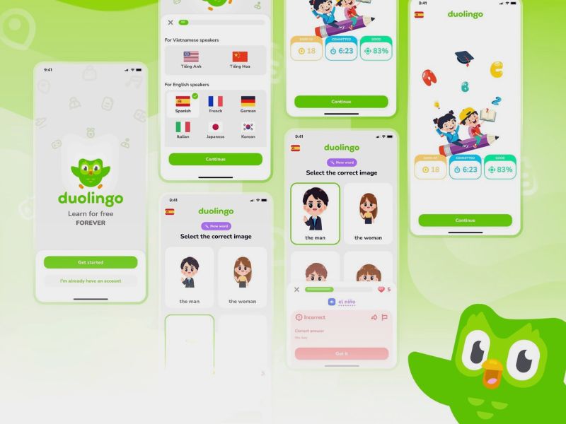 App học tiếng Anh Duolingo