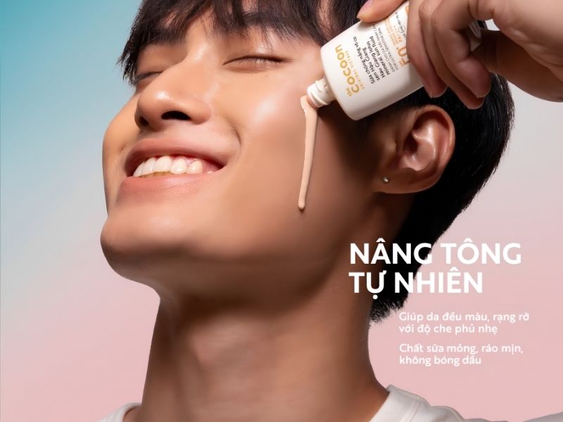 Sữa chống nắng sen Hậu Giang Cocoon nâng tông