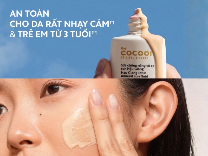 Đối tượng dùng sữa chống nắng sen Hậu Giang Cocoon