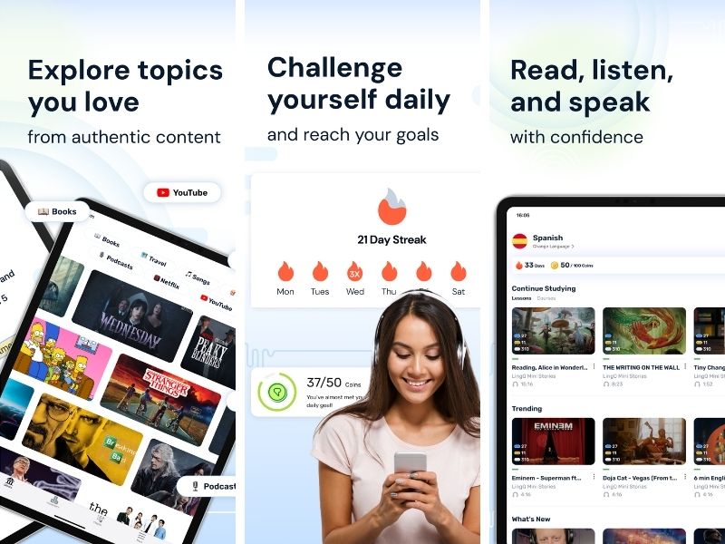 App học tiếng Anh LingQ