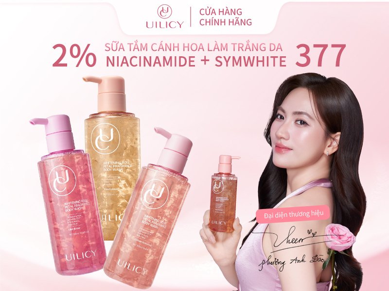 Sữa tắm cánh hoa làm sáng da UILICY