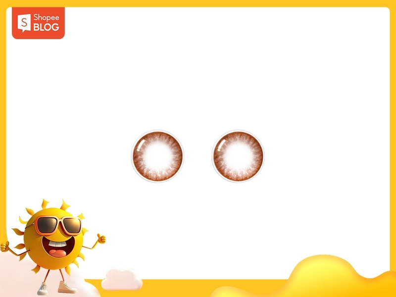màu lens tự nhiên đi học màu nâu choco