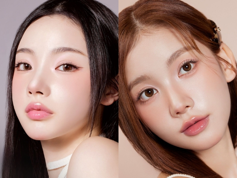 Lens màu nâu mật ong tự nhiên đi học
