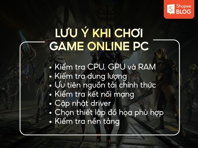 Lưu ý khi chơi game online PC