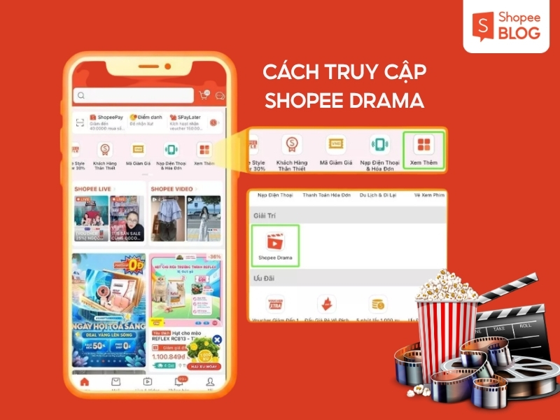 Cách truy cập Shopee Drama