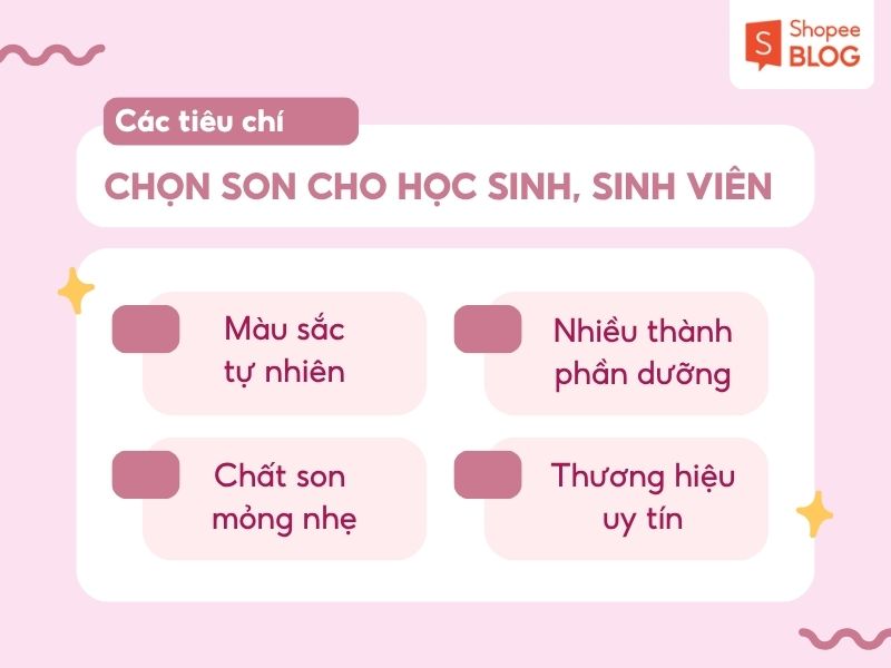 Tiêu chí chọn son môi dành cho học sinh