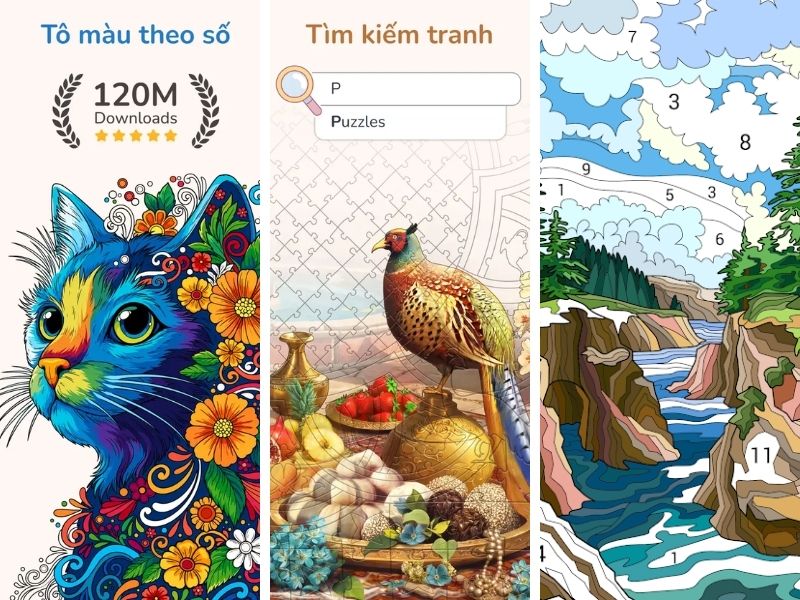 Game offline hay trên điện thoại Happy Color