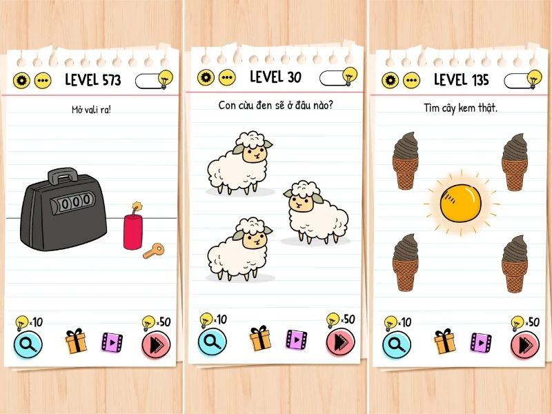 Game offline hay trên điện thoại Brain Test