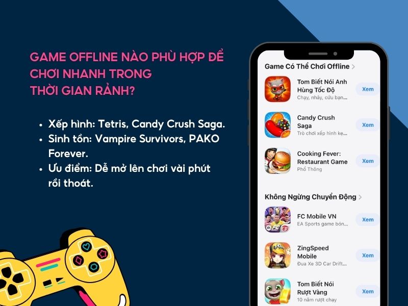 Game offline nào phù hợp để chơi nhanh trong thời gian rảnh? 
