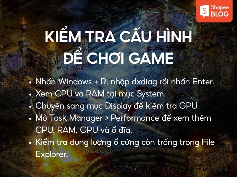kiểm tra cấu hình để tải game offline