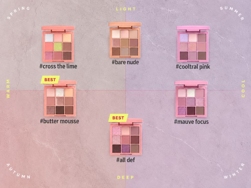 Bảng màu của phấn mắt 3CE Multi Eye Color Palette The Textile 