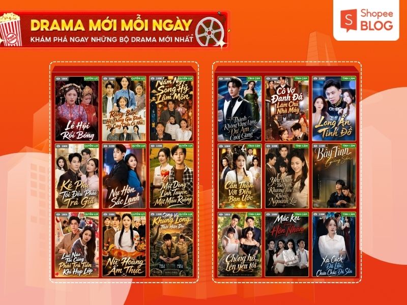 Kho nội dung Shopee Drama