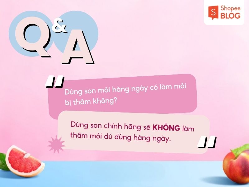 Trả lời câu hỏi về về son dành cho học sinh