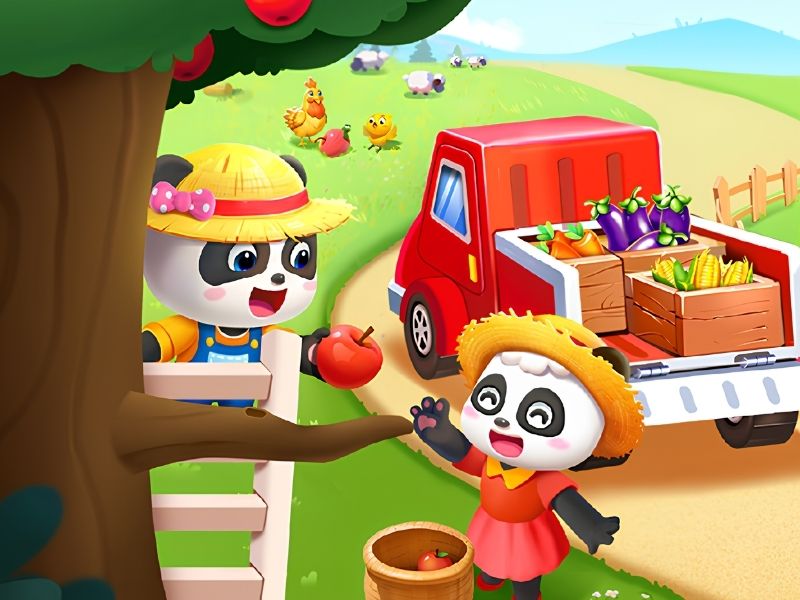 Game offline điện thoại Trang Trại Của Bé Gấu Trúc