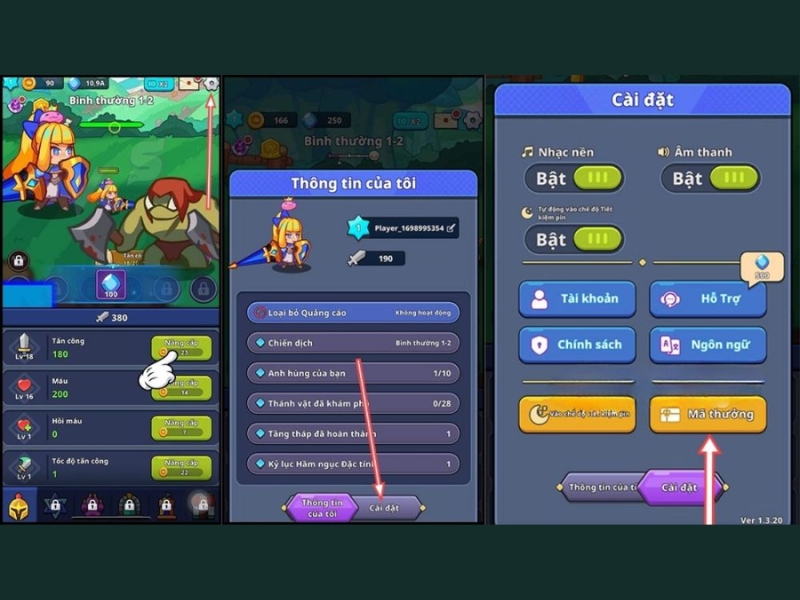 Cách nhập code Monster Slayer