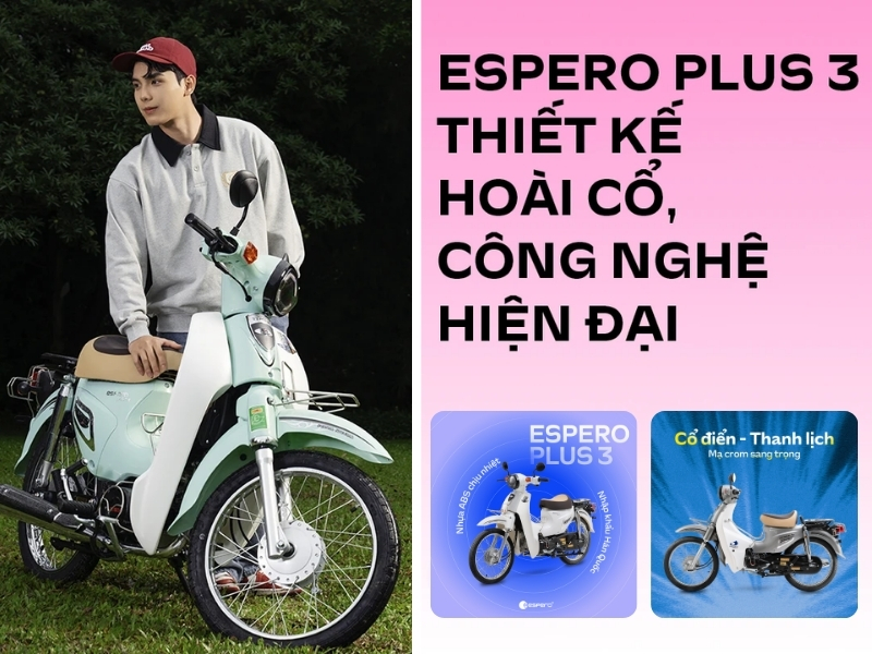 Xe Cub 50cc Espero Plus 3 cho học sinh nữ