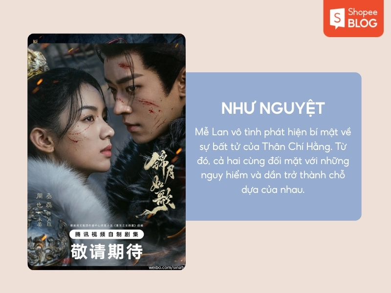 Mễ Lan và Thân Chí Hằng trong phim Như Nguyệt
