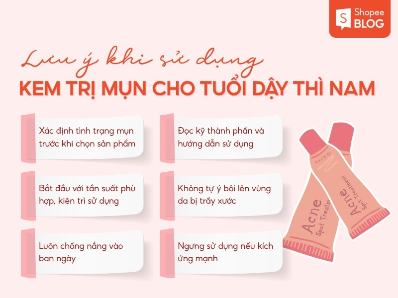 lưu ý khi sử dụng kem trị mụn