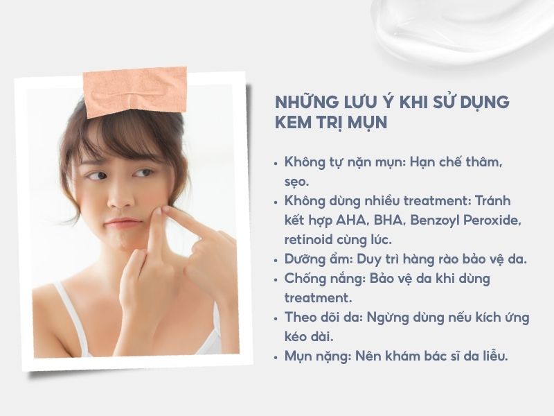 Những lưu ý khi sử dụng kem trị mụn cho tuổi dậy thì