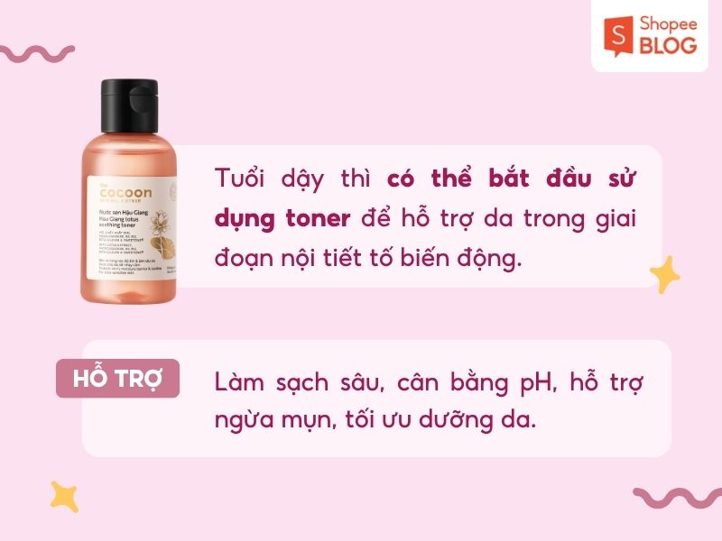 Giải đáp tuổi dậy thì có nên dùng toner không