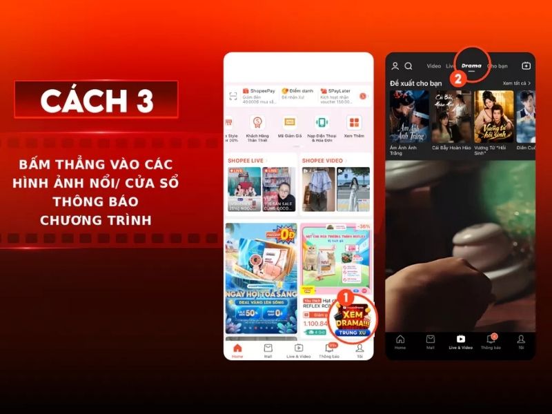 Cách xem phim miễn phí ở Shopee Drama