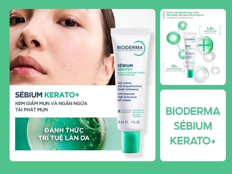 Kem trị mụn Bioderma Sébium Kerato+